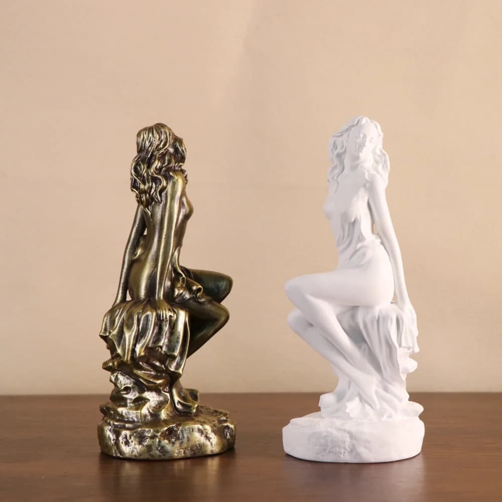 Figurine de jeune fille Sexy en résine, Sculpture de déesse grecque, Statue de vénus, maison européenne, salon, décoration d'étagère de bureau