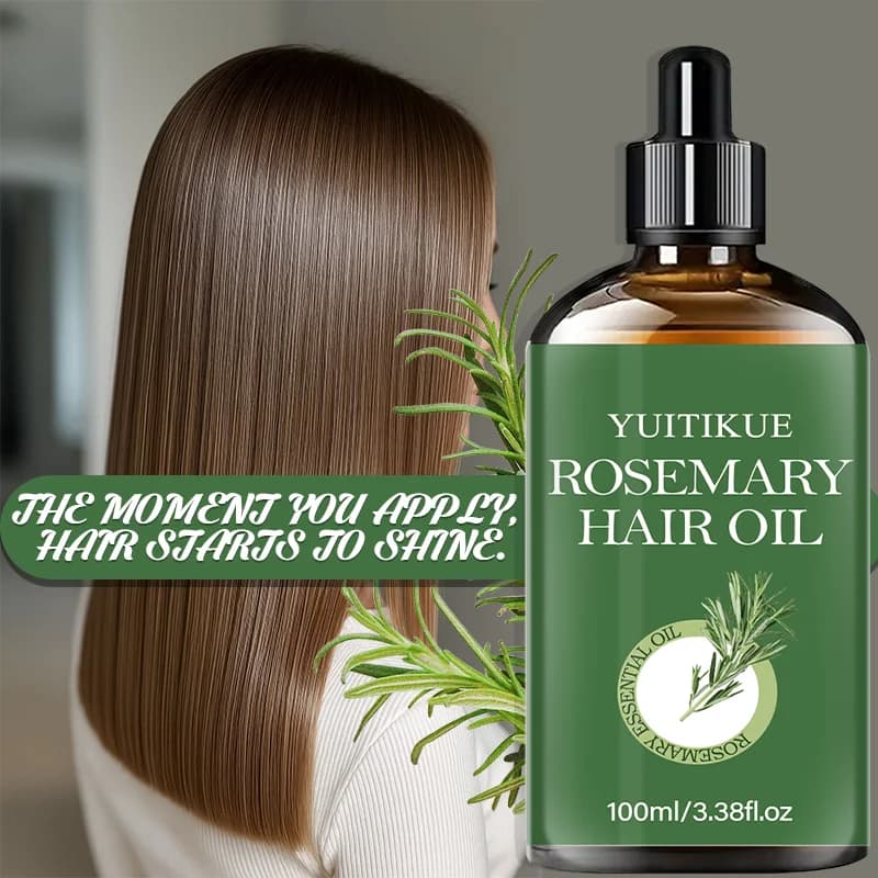 Huile capillaire à la  romarin YUITIKUE, 100 ml, huile essentielle naturelle pour le cuir chevelu et les soins capillaires, traitement nourrissant
