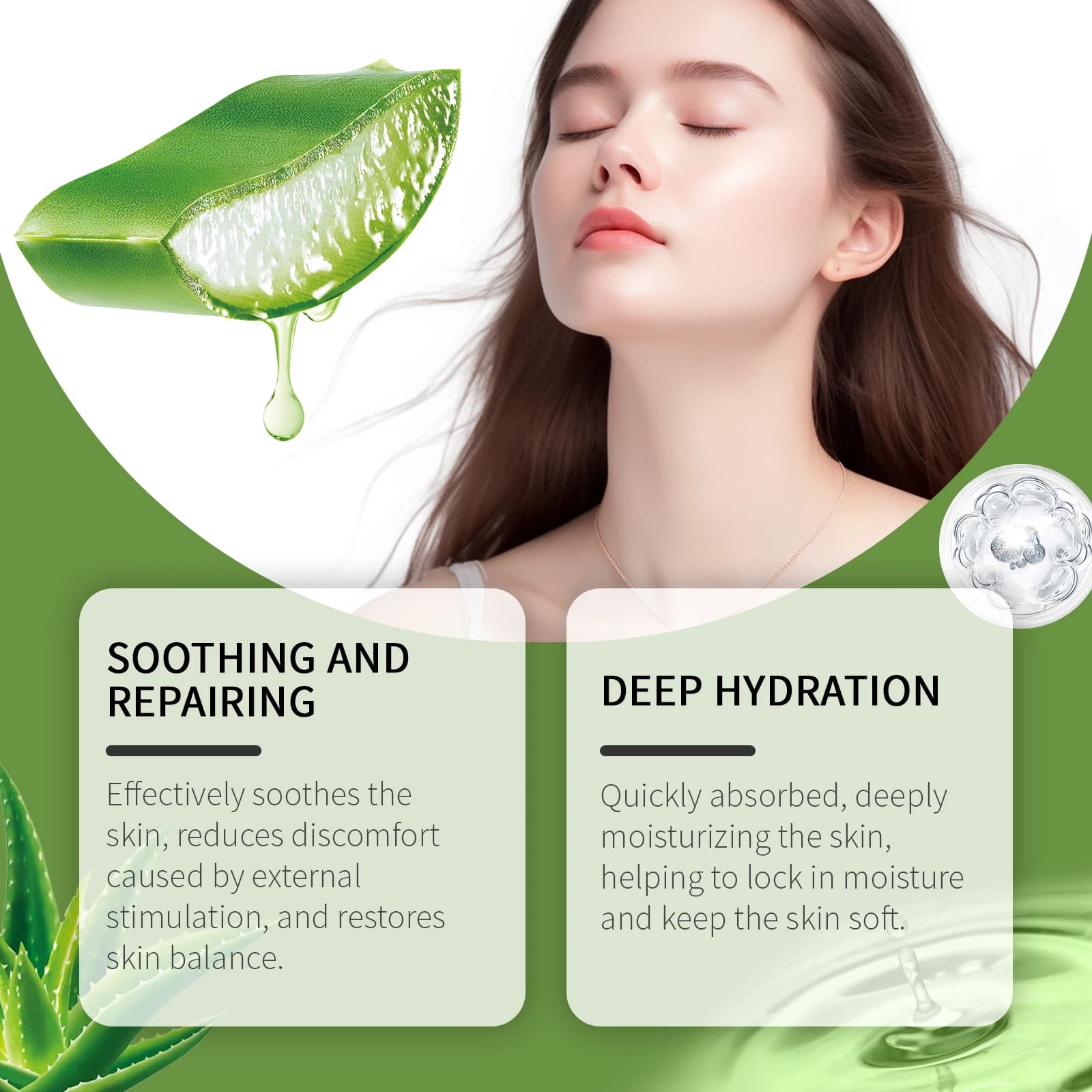 100ml Aloe Vera Toner tonique hydratation contrôle de l'huile rafraîchissant rajeunissement lisse visage hydratant