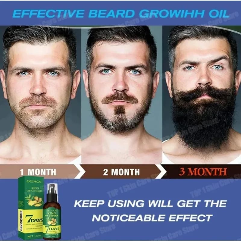 Dites au revoir à l'embarras de la barbe éclatée, cette huile essentielle de croissance vous aideront à cultiver une barbe satisfaisante