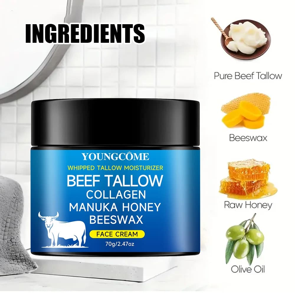 Tallow crème pour le visage huile d'honayolive cru Anti-âge
