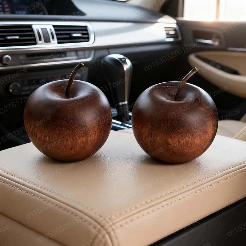 Diffuseur d'huiles essentielles Mini diffuseur d'arôme en bois Apple Shabili, désodorisant de décoration de chambre à coucher de voiture à Texture naturelle, cadeau de Festival