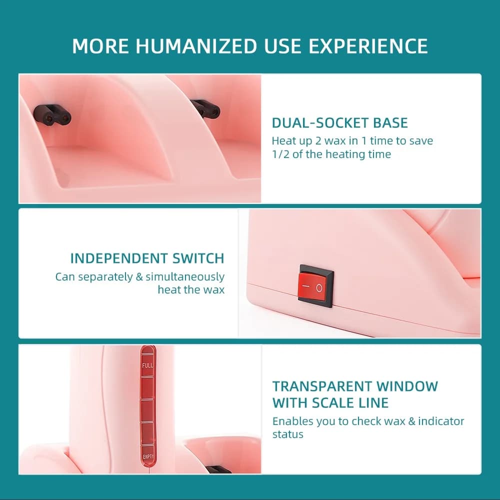 Cartouche d'épilateur électrique Roll-On, chauffage d'avertissement pour les touristes, chauffe-paraffine, chauffe-épilation, utilisation pour les jambes, les bras et le corps
