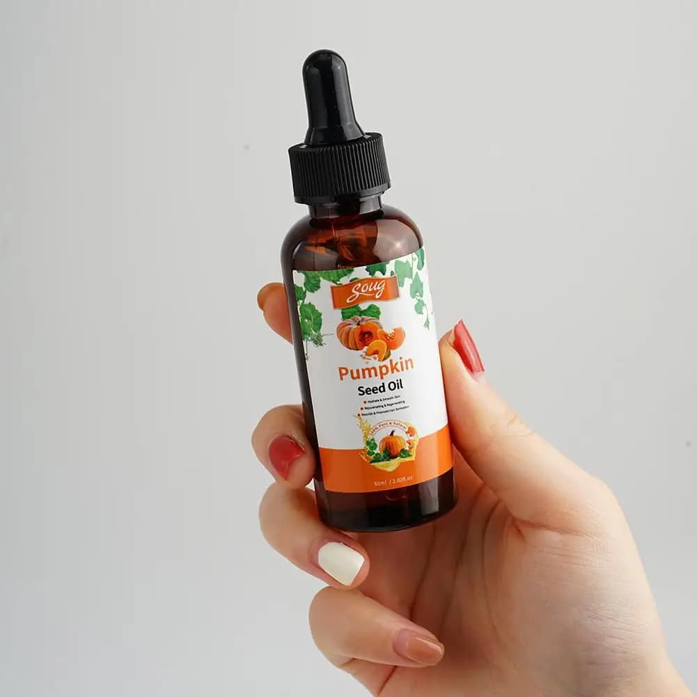 Huile de graines de citrouille améliorée, soin nourrissant, réparation sèche, santé des cheveux endommagés, Massage du cuir chevelu, soins capillaires craquelés, 60ml