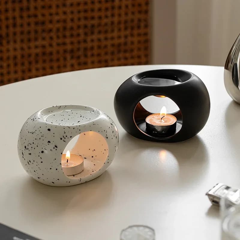 Bougeoir chauffant en céramique, brûleur d'huile essentielle, diffuseur de roseaux, four domestique, Salon de Spa, brûleur d'encens d'aromathérapie