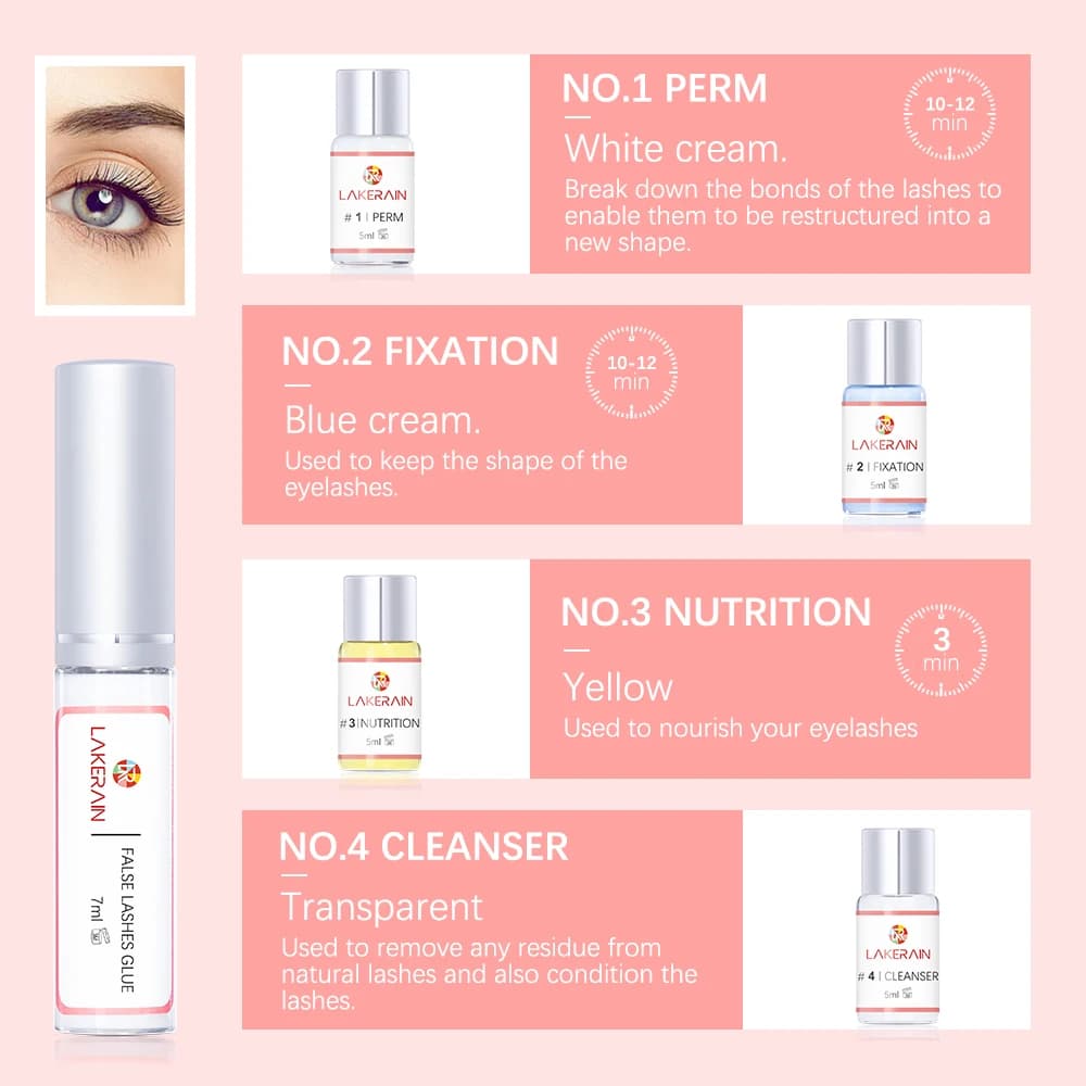Nouveau Kit de levage de cils longue durée, Lotion permanente, colle de Fixation, cils bouclés, Salon de beauté, usage domestique, Kit professionnel
