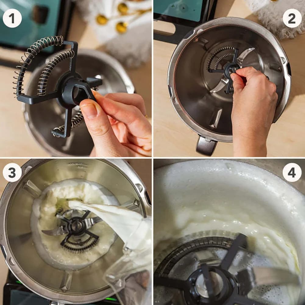 1 fouet mousseur universel pour Thermomix TM7 TM6 TM5 TM31, pièces de rechange pour crème, lait et œufs