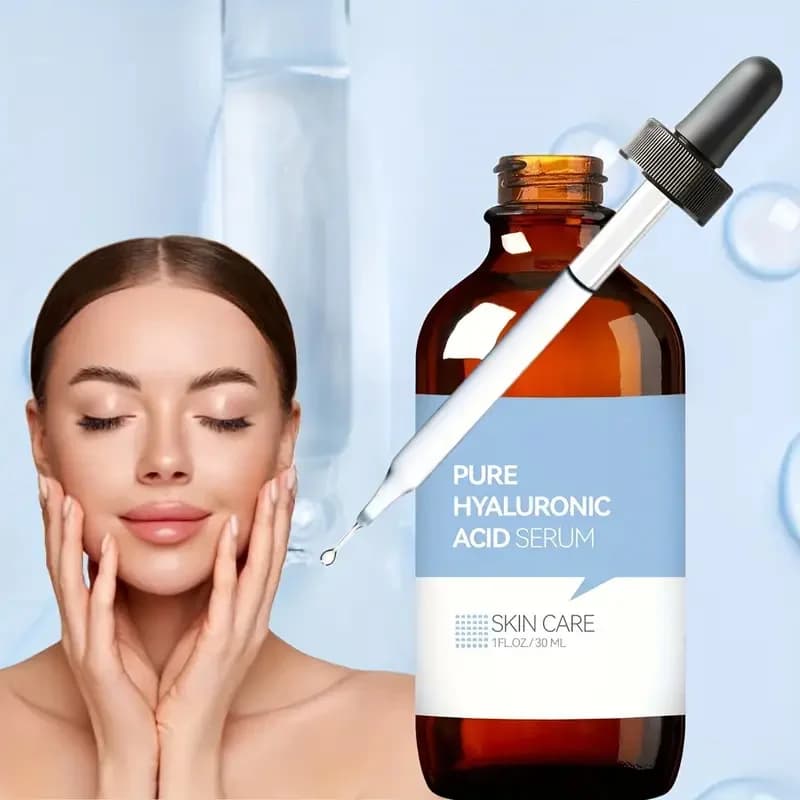 Liquide d'essence d'acide hyaluronique pur, 2 pièces, liquide de soin hydratant très efficace pour la peau, peut améliorer l'élasticité de la peau, 1 once