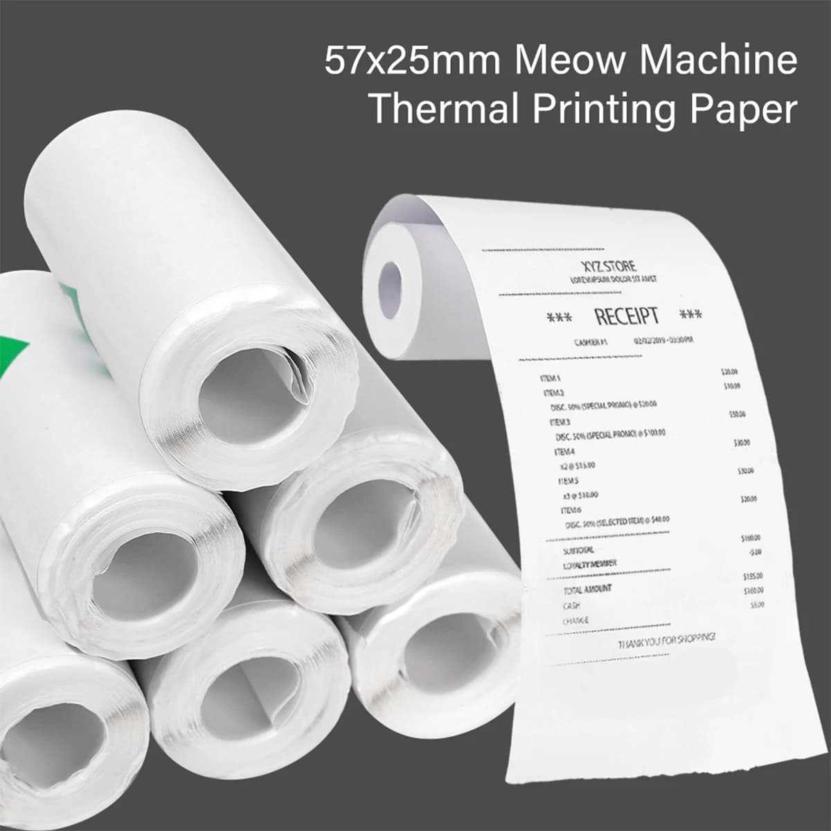 16 rouleaux de papier d'imprimante thermique 57x25mm papiers thermiques auto-adhésifs imprimantes d'étiquettes couleur HD pour Mini imprimante Portable sans encre