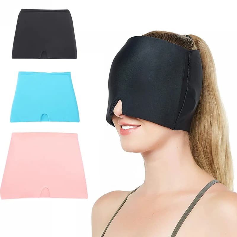 Pack d'enveloppement de tête de glace froide en Gel de Migraine, chapeau de soulagement des maux de tête, compresse, masque facial, outil de sommeil pour la Tension du Stress des Sinus