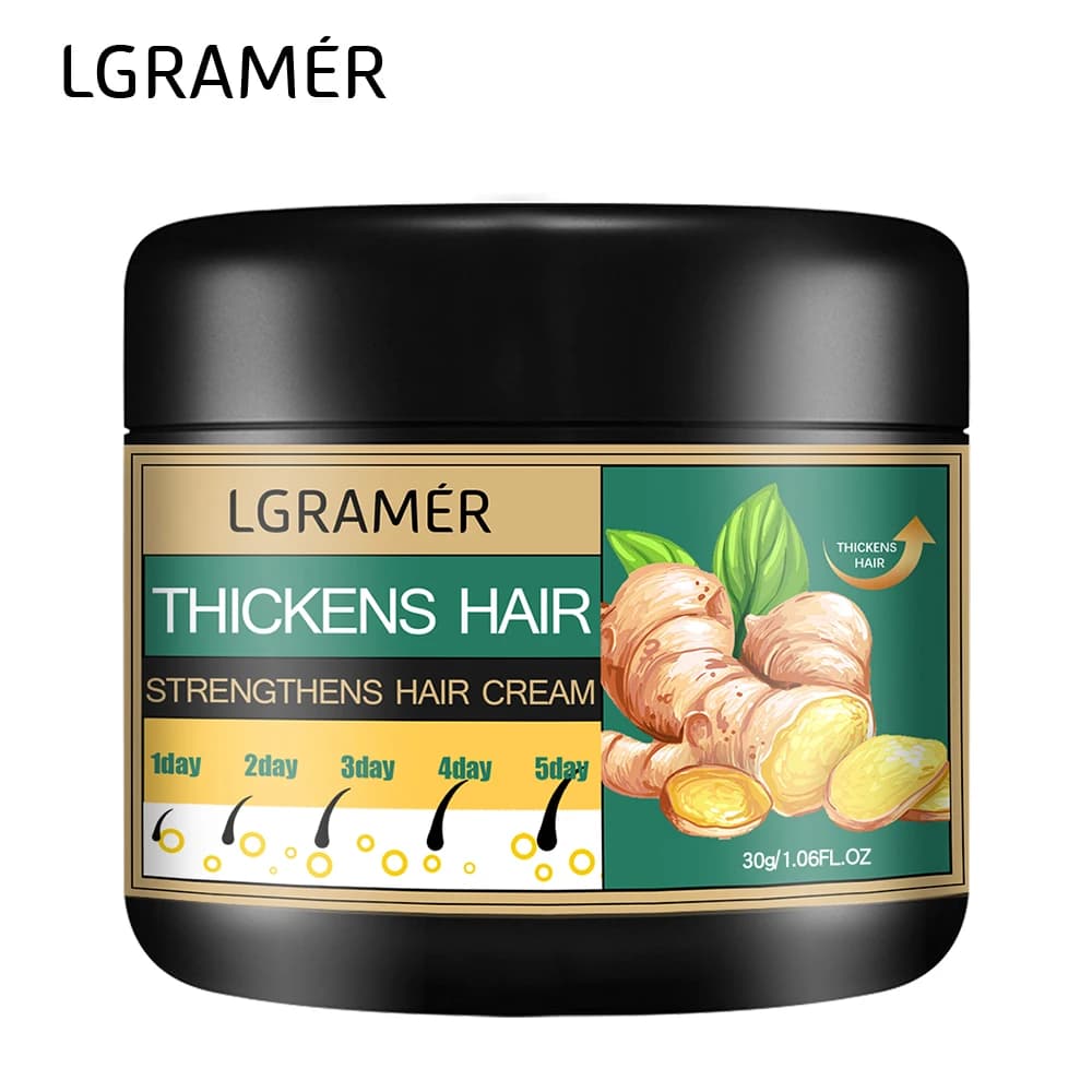 Crème de croissance des cheveux gingembre Alopecia repousse réparation prévenir la perte de cheveux traitement de la calvitie renforcement Dense produits de soins capillaires