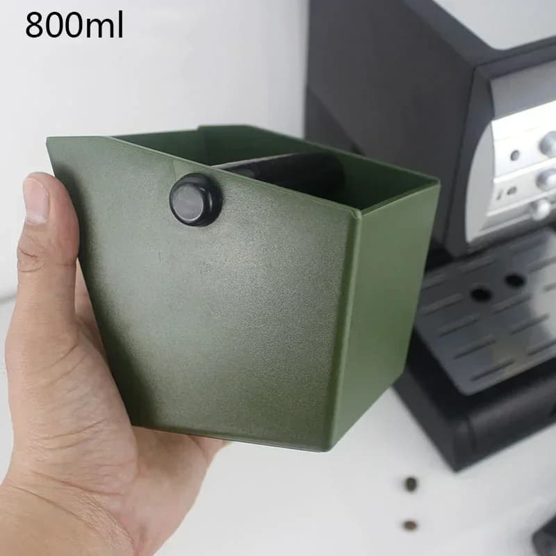 Seau de poubelle antidérapant, conteneur de marc de café expresso, boîte à café en poudre biseautée, poubelle de broyage de café, barre de déchets