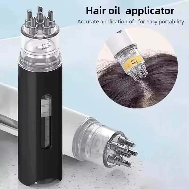 Applicateur d'huile capillaire, masseur de cuir chevelu, peigne liquide, Mini peigne de Massage, huile essentielle, guidage liquide, masseur Anti-perte de cheveux