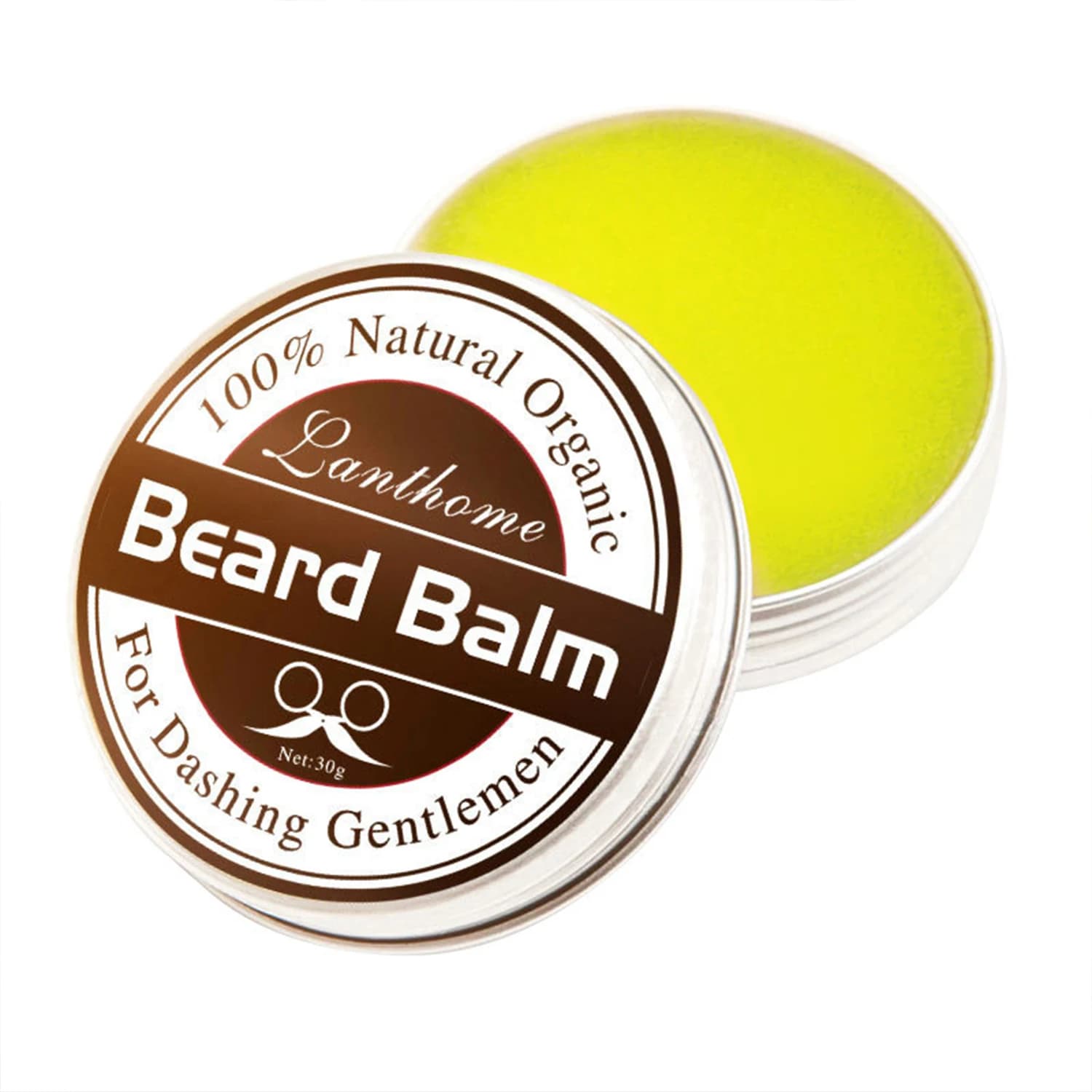 Baume à barbe pour hommes, 30g, huile revitalisante, améliore la douceur de la barbe, gestion de la croissance des cheveux, cire à barbe, soins de beauté