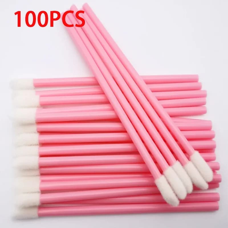 100 pièces brosse à lèvres brosse d'extension de cils pinceaux de maquillage pour Extension de cils applicateur de Mascara baguettes de rouge à lèvres outils cosmétiques