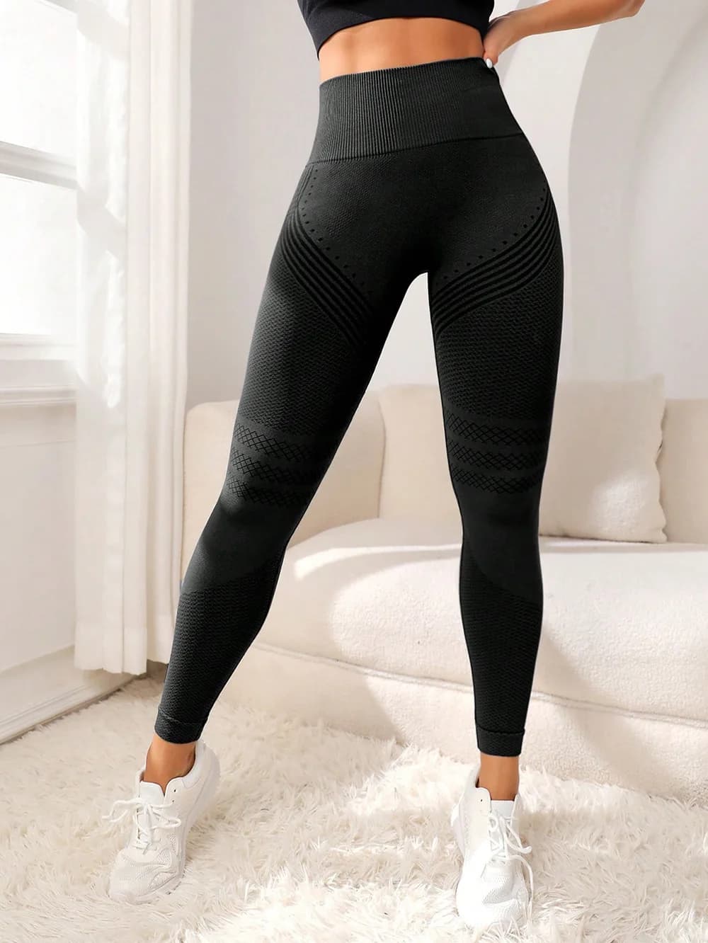 Pantalons de sport avec lignes sexy, pantalons serrés de sport pour femmes, taille haute, élastiques, pantalons de fitness, de course, de yoga