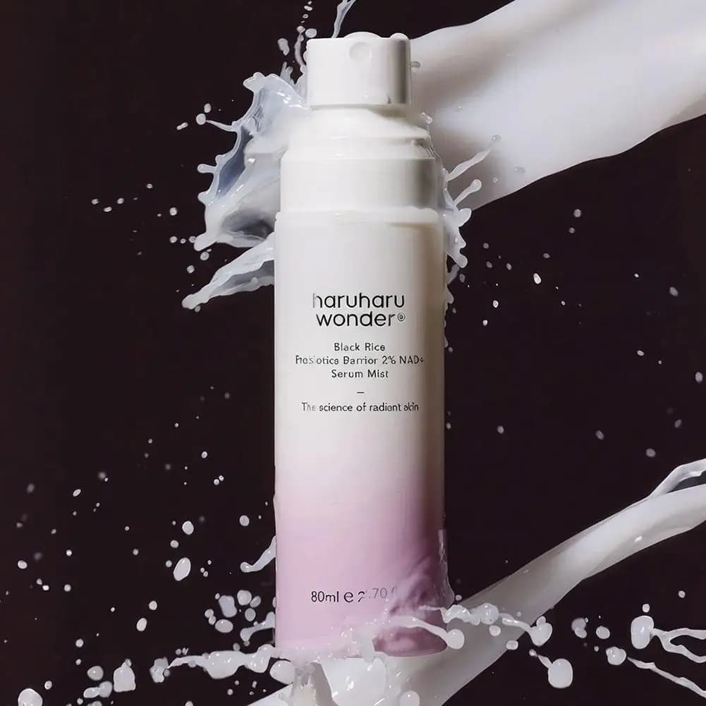 Spray hydratant fortifiant et apaisant 80 ml, essence pour renforcer la barrière cutanée, Haruharu Wonder Black Rice Probiotics Barrier 2% NAD+ Serum Mist