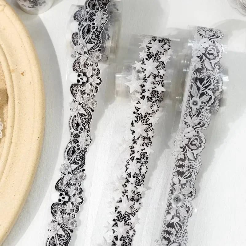 Ruban Adhésif Vintage en Dentelle pour Décoration de Manuel