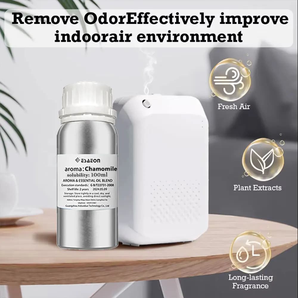 ESAEON 100ml (3.38 fl.oz) Huiles Essentielles de Camomille Hilton, Pour Diffuseur à Bâtonnets & Aromathérapie Sans Flamme & Diffuseurs d'Arômes Sans Eau