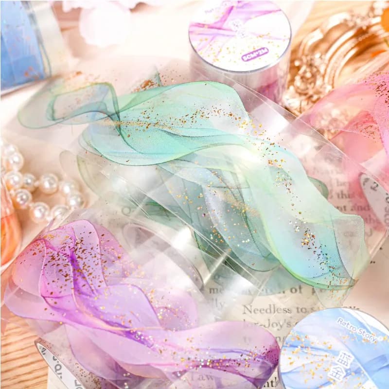 Rouleau de ruban adhésif en l'horloge doré pour scrapbooking, matériel décoratif pour manuel, boucle autocollante, fournitures d'artisanat, écriture, rétro, coupe 50mm x 2m, 1 pièce