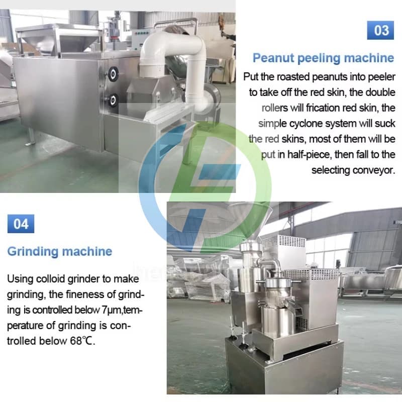 Machine de production industrielle automatique pour la fabrication de beurre de noix, ligne de production de pâte d'arachide