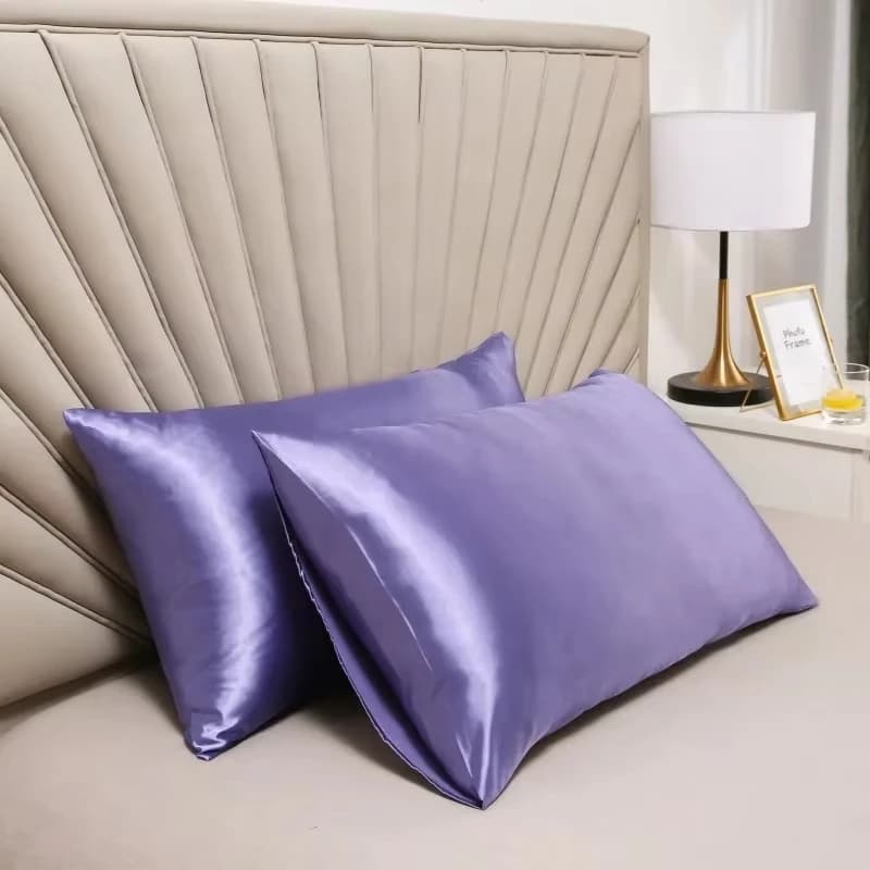 Taie d'oreiller en satin soyeux