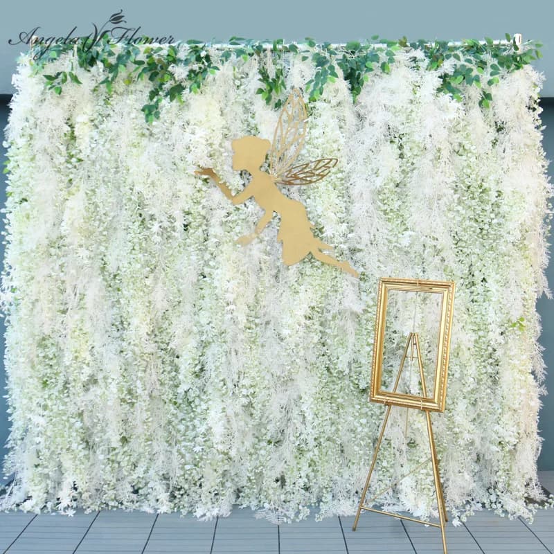 Tissu enroulable en glycine 5D pour rideau mural, mur de fleurs. Plafond, mur de plantes, arrangement d'arrière-plan de mariage
