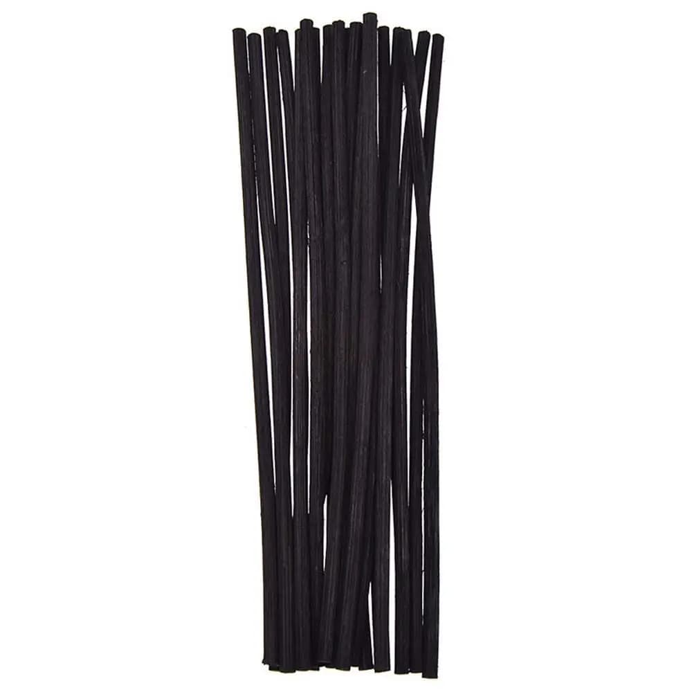 Bâtonnets diffuseurs d'arômes en rotin noir faits main pour la maison, fibres de remplacement pour l'aromathérapie