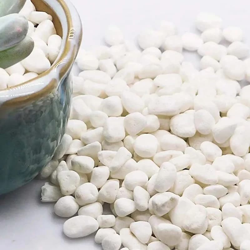 Pierres de rivière polies blanches et noires 200g-400g