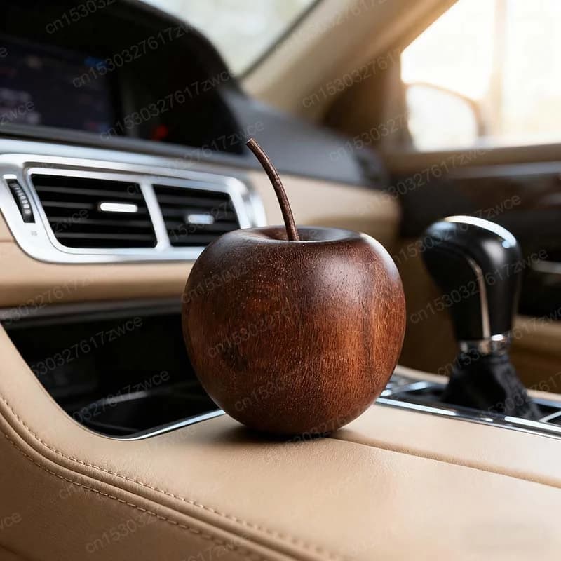 Diffuseur d'huiles essentielles Mini diffuseur d'arôme en bois Apple Shabili, désodorisant de décoration de chambre à coucher de voiture à Texture naturelle, cadeau de Festival