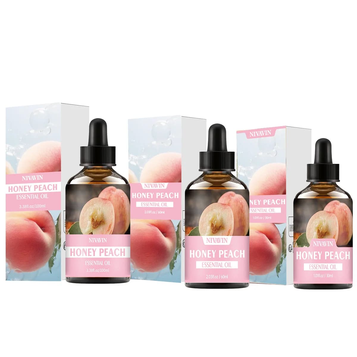 L'huile essentielle de pêche 30 ml/60 ml/100 ml convient à l'hydratation du visage, à l'hydratation, aux soins capillaires, aux soins de la peau et aux parfums