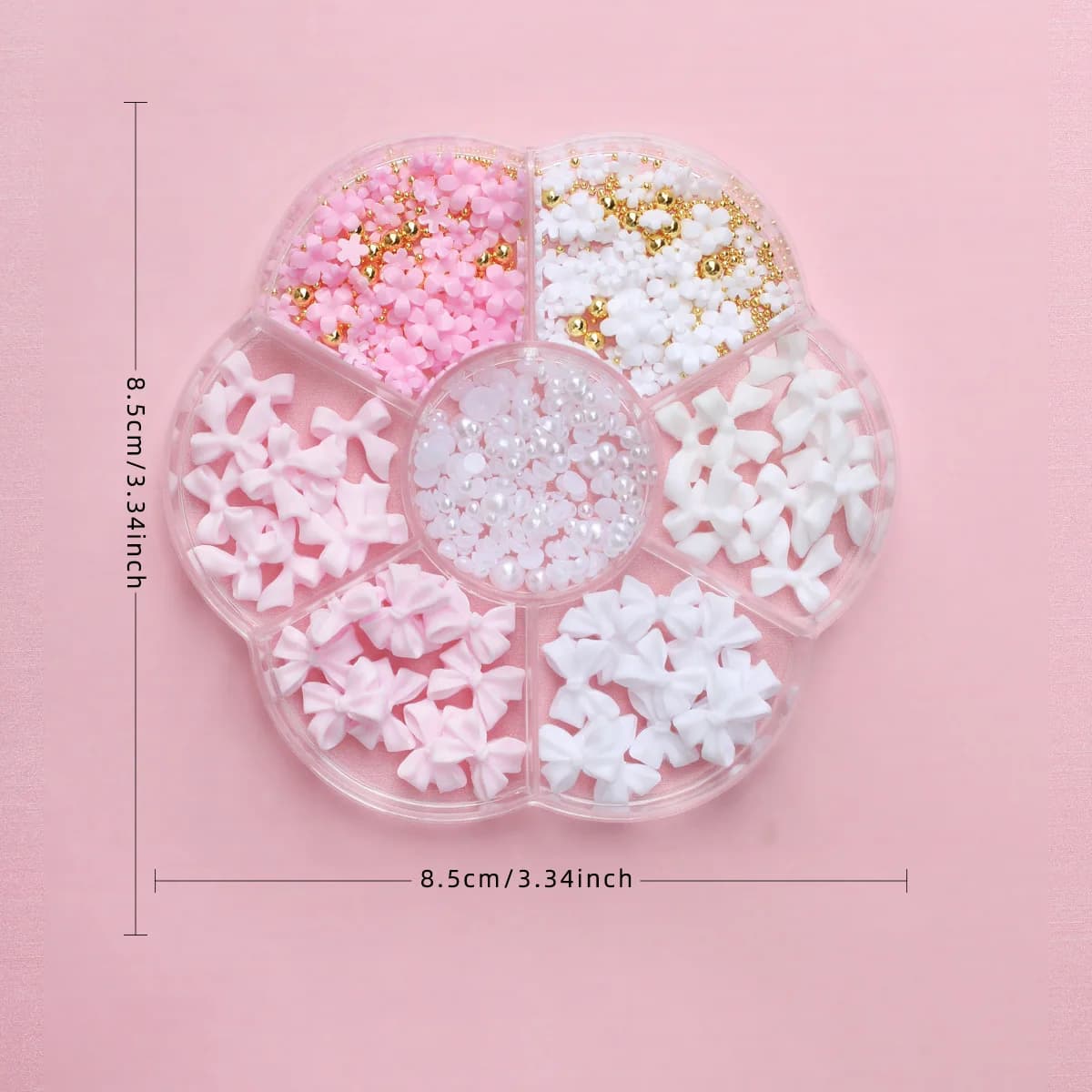 Kit de décorations pour ongles avec nœud floral 3D