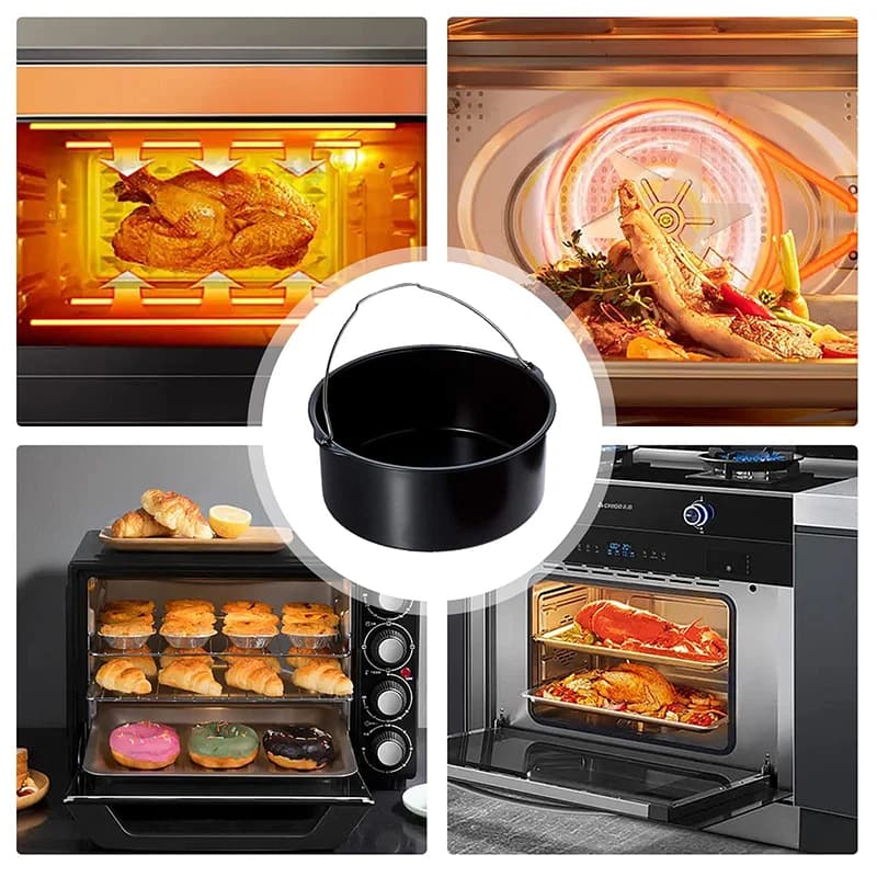 Grands accessoires pour friteuse à Air, four antiadhésif de 9/8/7 pouces, baril de gâteau, poêle de cuisson adaptée à la plupart des friteuses à air COSORI Gowise Phillips Ninja 3-7QT