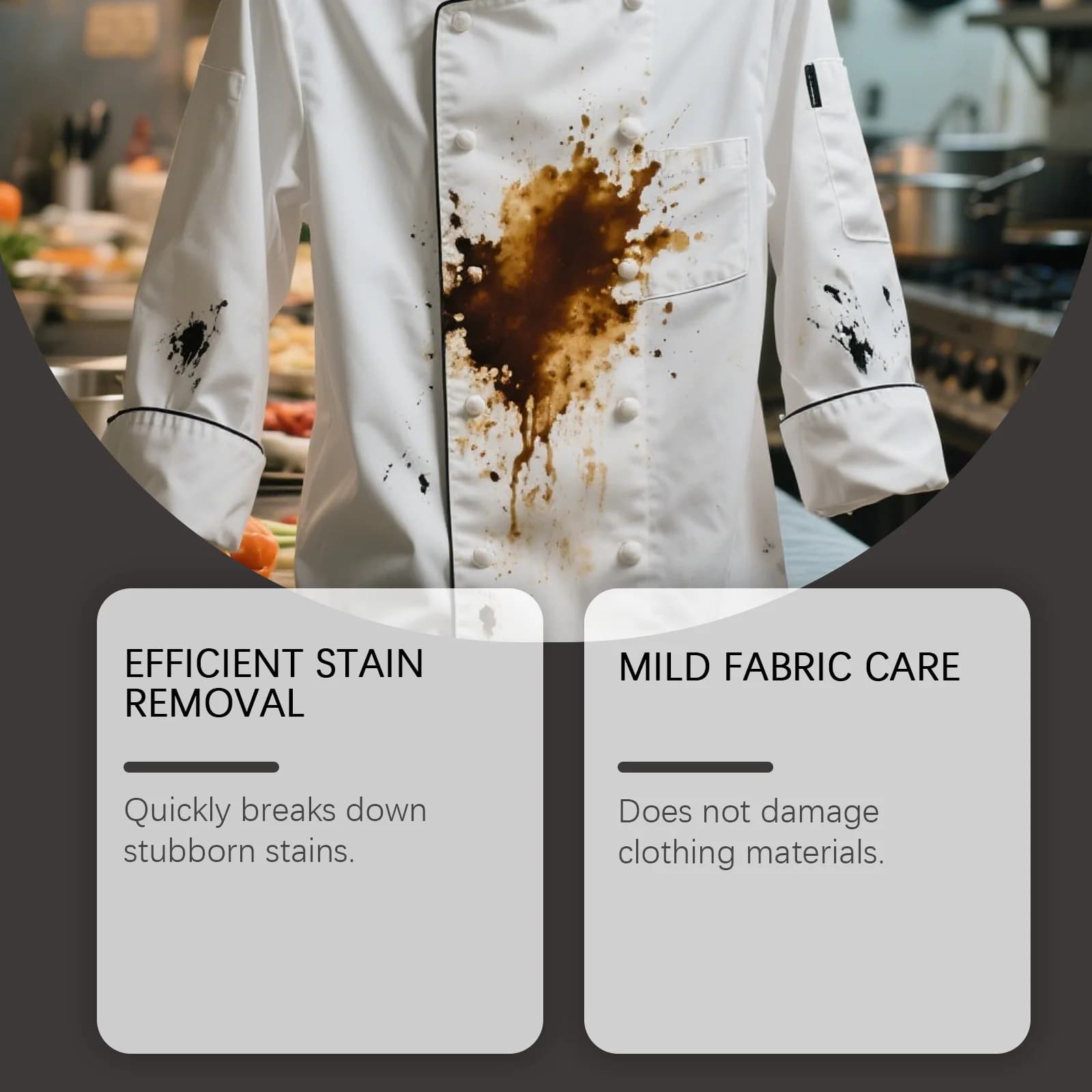 Détergent à lessive détachant doux pour vêtements