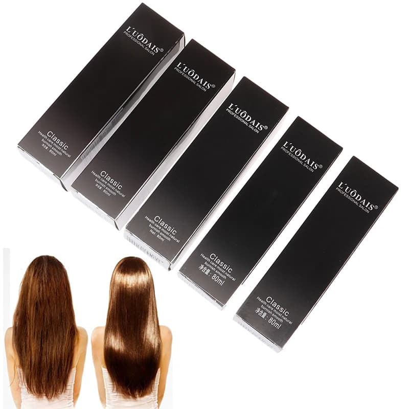 LUODAIS huile d'argan réparation des cheveux Essence de brillance plus lisse pour cheveux secs et endommagés pointes foues traitement naturel crépus