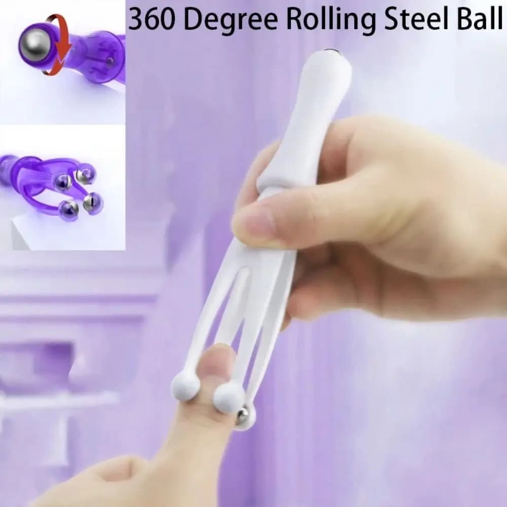 Masseur à rouleaux de doigt à 360 degrés, boule en acier roulante, poignée confortable, outils de soins des doigts, Relaxation musculaire, antidérapant