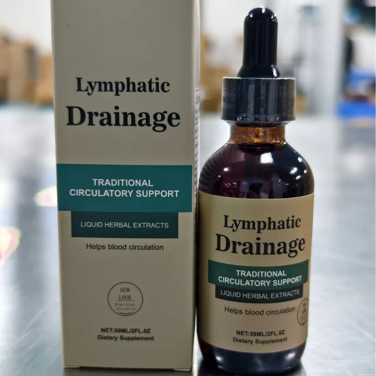 Gouttes naturelles à base de plantes pour le drainage lymphatique - Soutien circulatoire, soulagement des gonflements, réduit l'œdème et l'inconfort, soutien bien-être