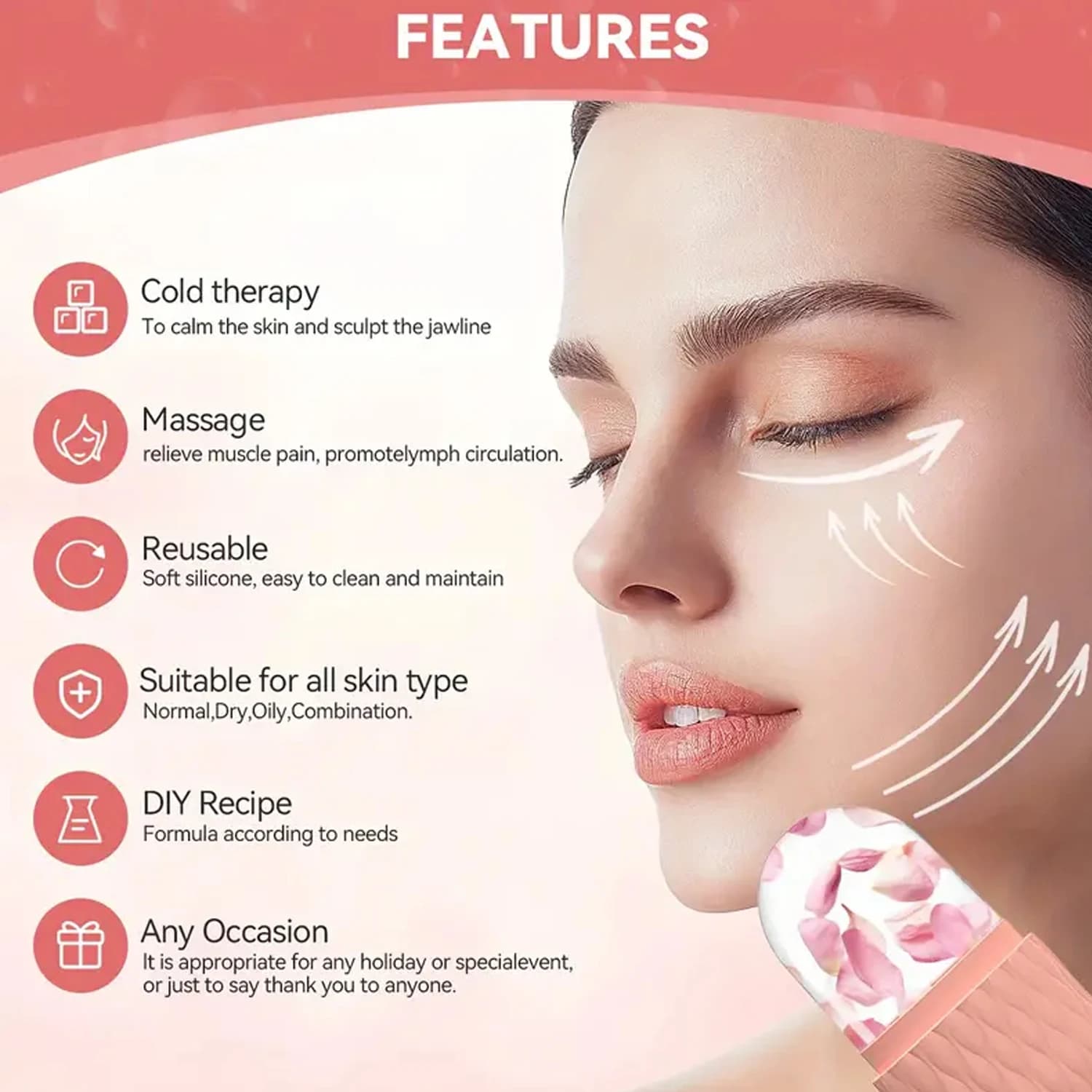 Rouleau à glace pour le visage et les yeux