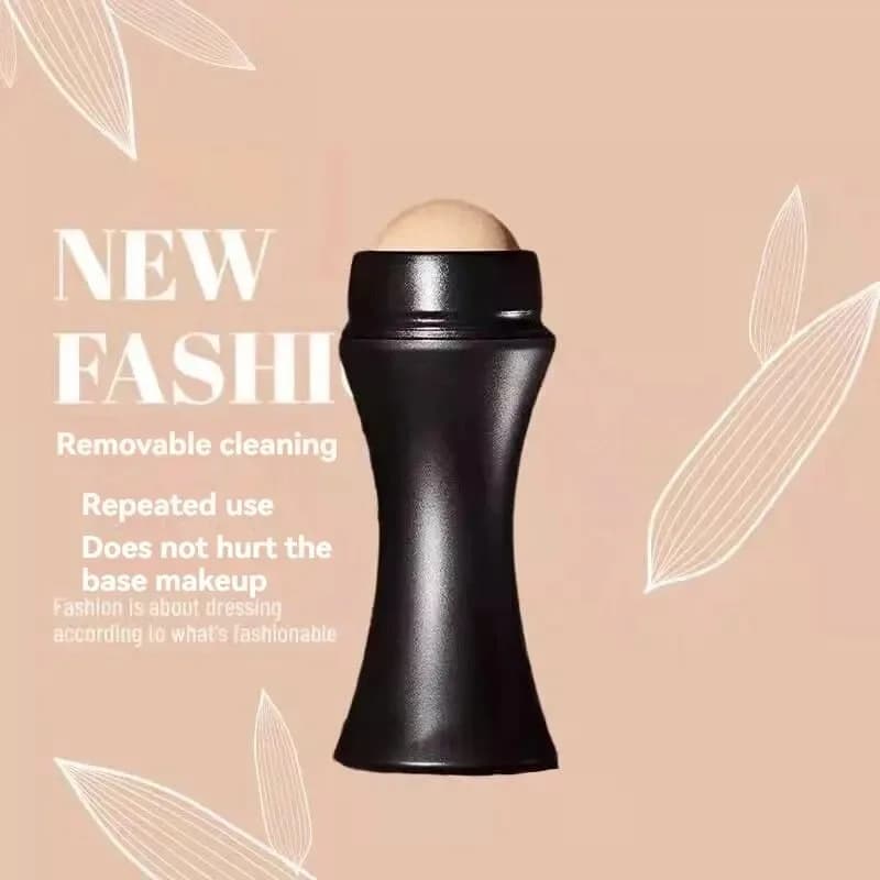Rouleau facial absorbant l'huile volcanique-outil de buvard d'huile réutilisable Portable, pierre de lave naturelle pour le contrôle de la brillance et la peau mate, Mak