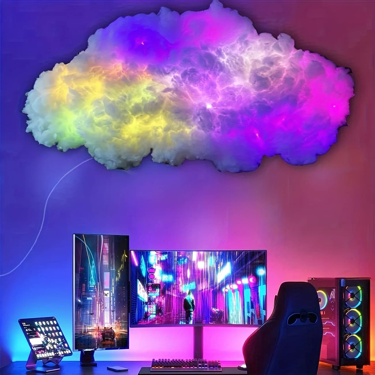 Lampe nuage 3D DIY avec effets lumineux colorés RGBIC