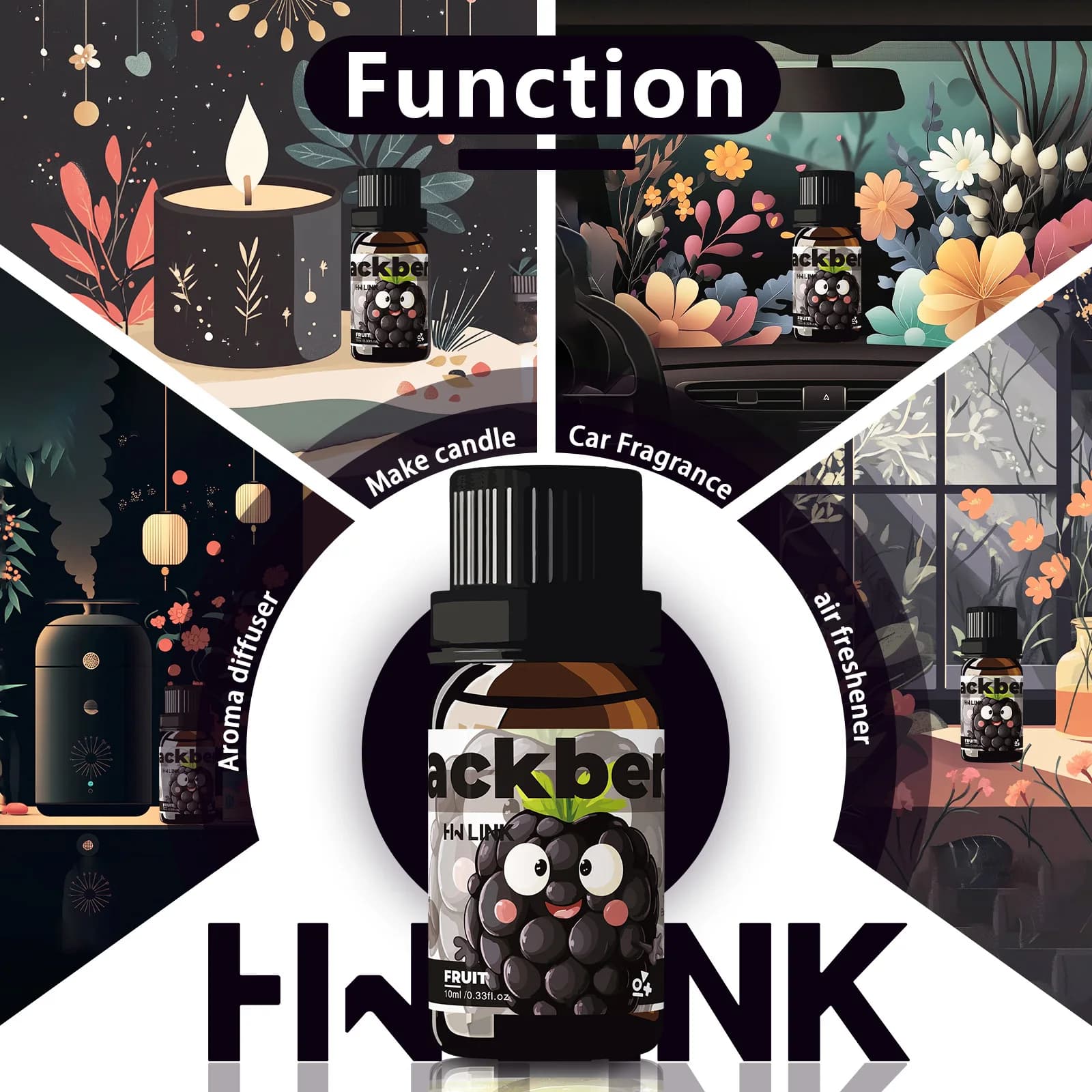 Huile essentielle de mûre parfums de mûres femmes 10ml huile parfumée huile parfumée pour diffuseurs, Massage, savon de fabrication de bougies