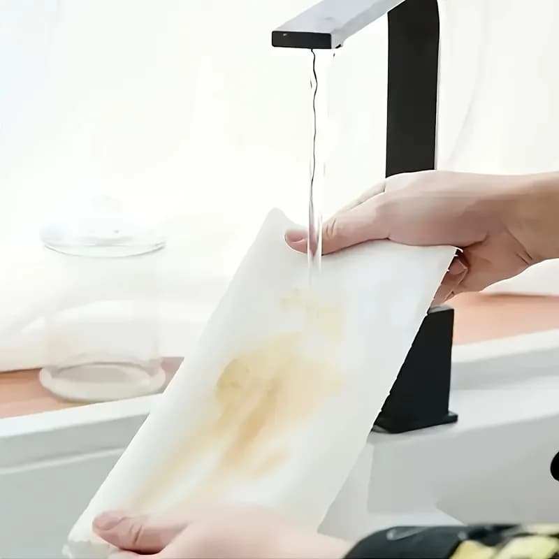 2 rouleaux de chiffons de nettoyage jetables pour la cuisine - Chiffons lavables à usage sec et humide, papier toilette pour la cuisine, produits de nettoyage ménager