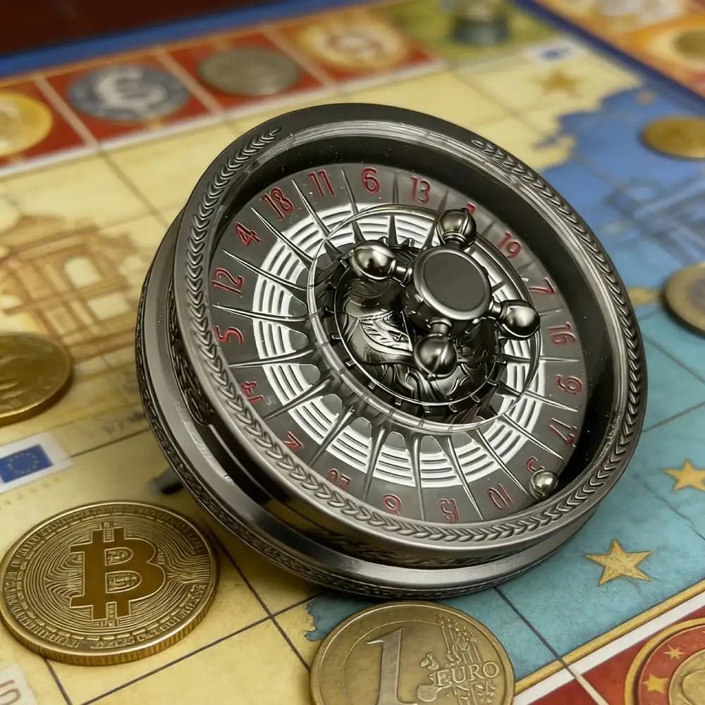 Dés de roulette DND pour jeux de rôle D&D, dés fidget spinner pour jeux de rôle Dungeons and Dragons, dés gyroscopiques, cadeau pour joueur de RPG COC