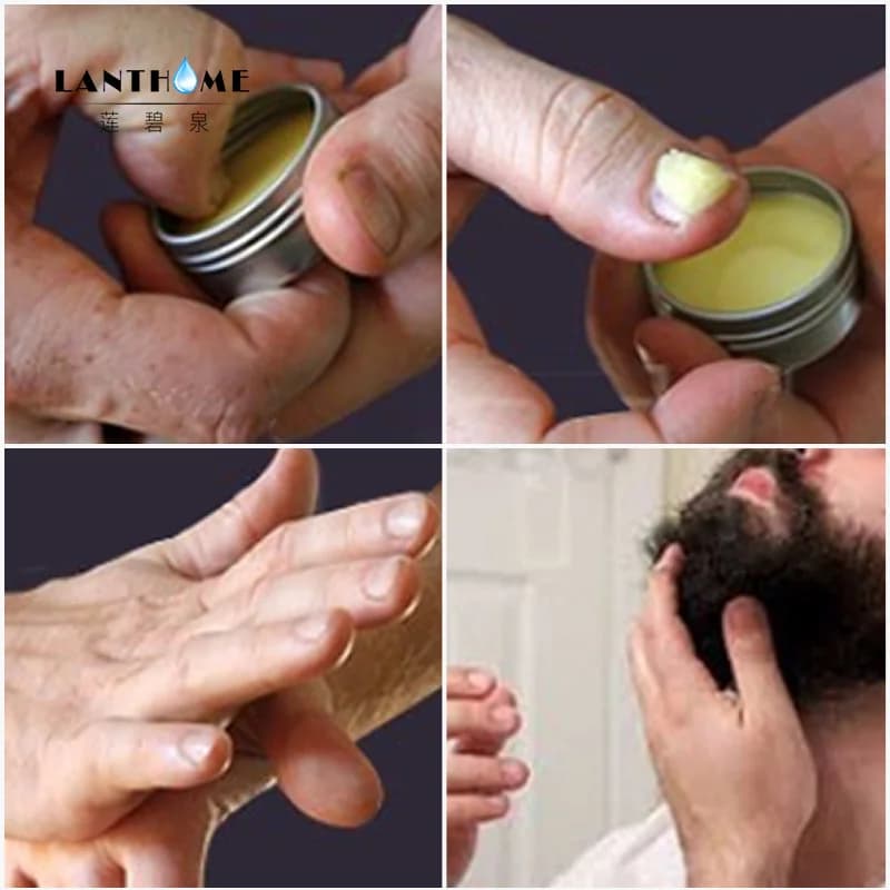 Baume à barbe pour hommes, 30g, huile revitalisante, améliore la douceur de la barbe, gestion de la croissance des cheveux, cire à barbe, soins de beauté