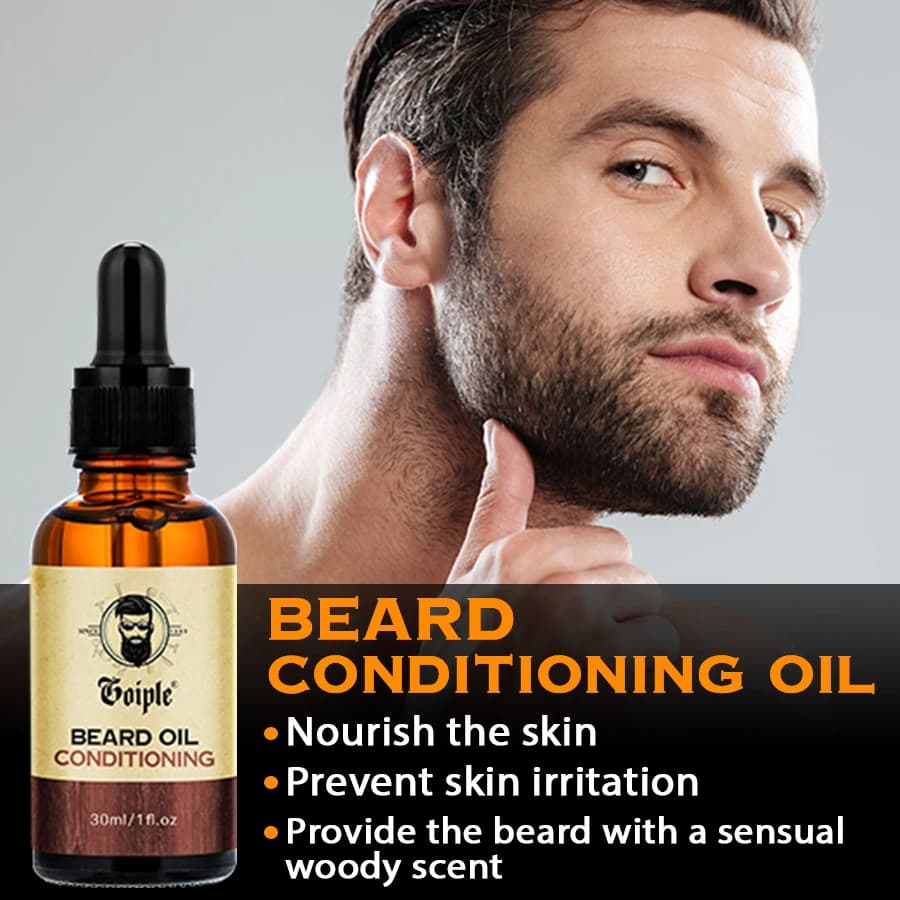2 pièces/ensemble huile volumisante pour barbe huile revitalisante pour hommes poils du visage moustache lissant et hydratant soins capillaires huiles essentielles