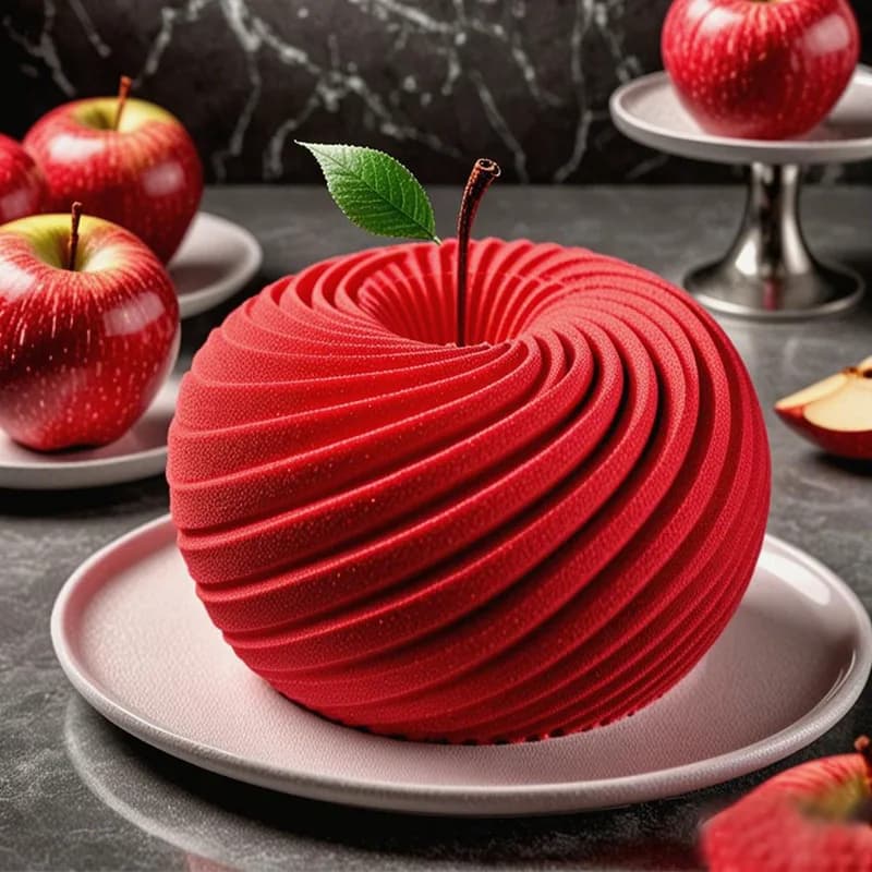 Moule à gâteau en Mousse de pomme en spirale
