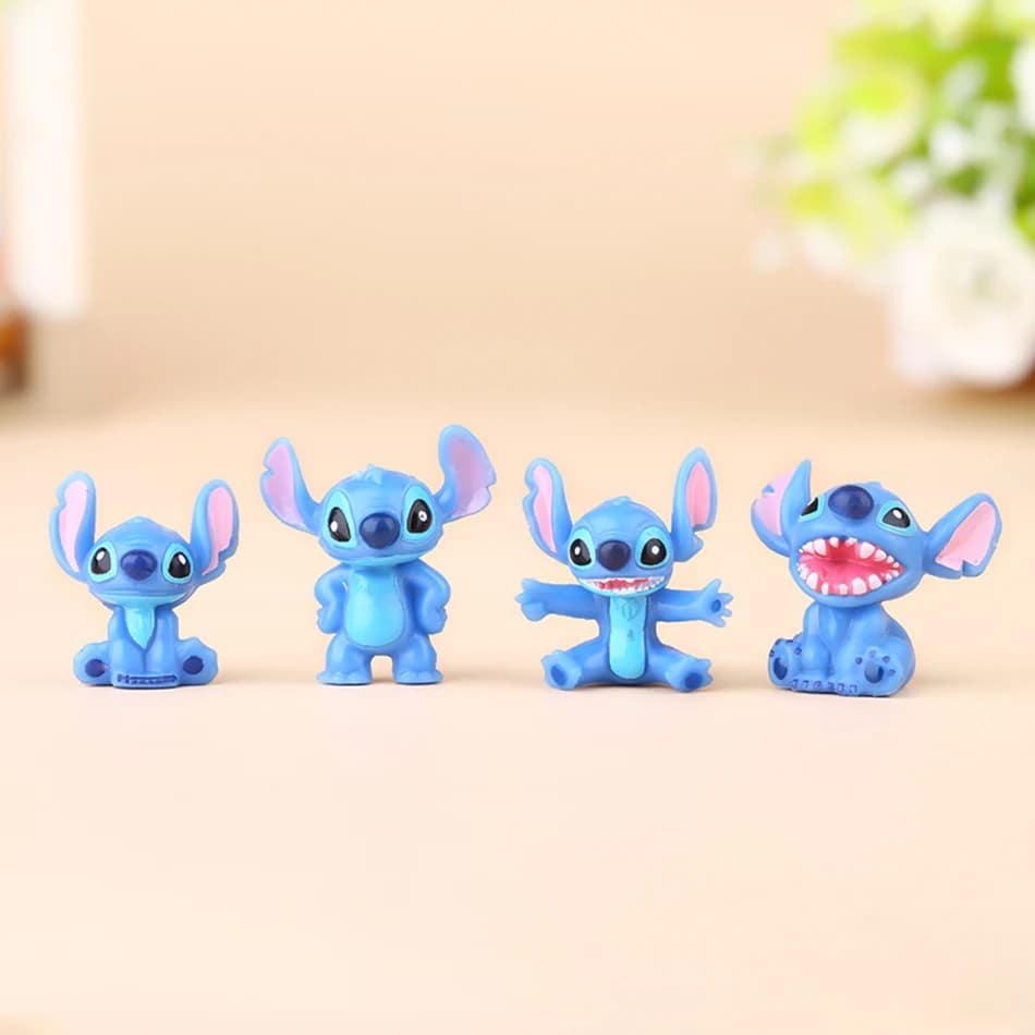 12 figurines miniatures Stitch, 3 cm, personnage de dessin animé Lilo et Stitch, décoration de table, modèle d'objet pour voiture, cadeau
