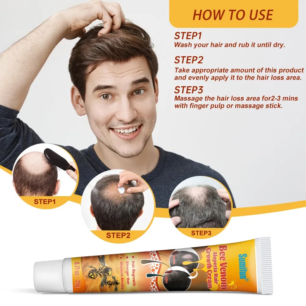 Crème sérum pour la croissance des cheveux, Capsule essentielle pour une repousse rapide, Anti-chute de cheveux, Traitement de la calvitie, Réduit les dommages du cuir chevelu, Pour femmes et hommes