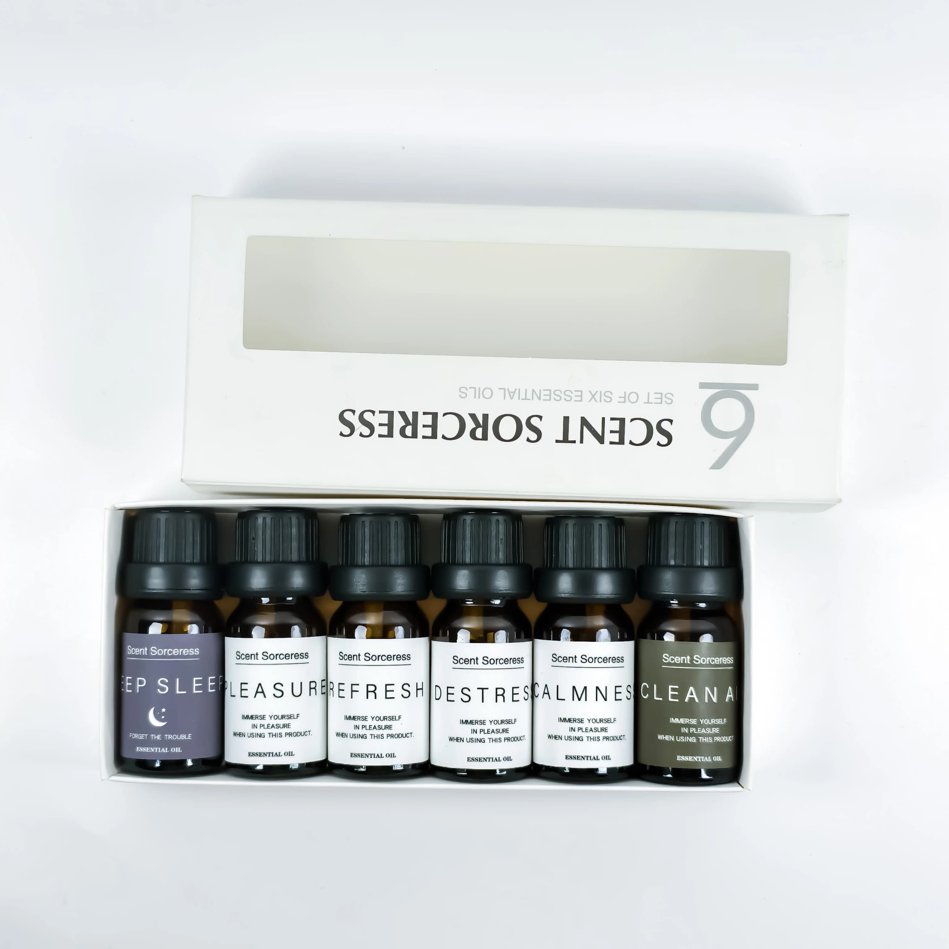 10ml ensemble d'huiles essentielles 6 pièces climatisation propre rafraîchir Destress sommeil profond plaisir diffuseur aromathérapie Massage huile de parfum