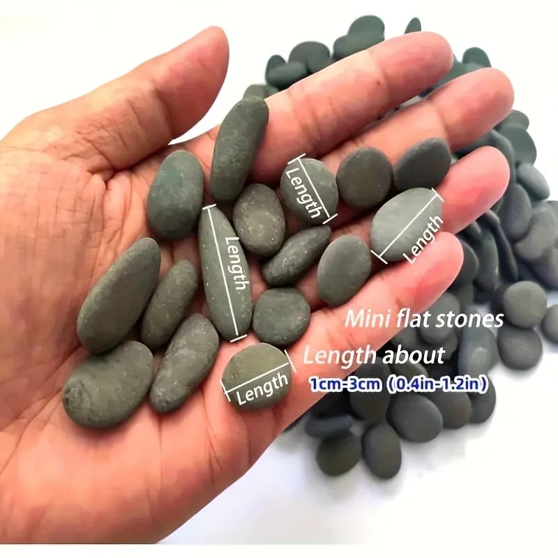 20 pierres de rivière naturelles, pierres lisses, tailles 1-3 cm, adaptées à l'art, à la décoration d'aquarium, aux travaux manuels, à l'aquarium et à la peinture sur roche